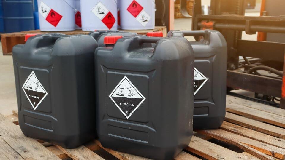 corrosive chemicals 10 common hazardous materials hazmat in logistics logos logistics