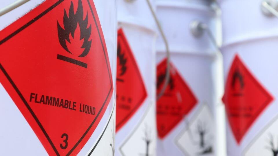 flammable liquids 10 common hazardous materials hazmat in logistics logos logistics
